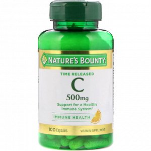 Nature's Bounty, Time Released C, 500 mg, 100 Capsules