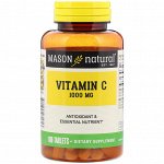 Mason Natural, Витамин С, 1000 мг, 100 таблеток