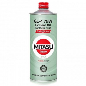 Масло трансмиссионное Mitasu Ultra LV Gear Oil 75w, синтетическое, API GL-4, для МКПП, 1л, арт. MJ-420/1