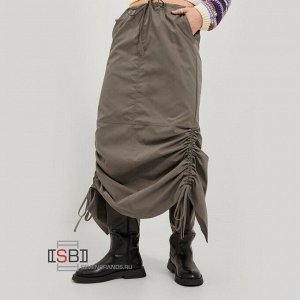 Юбка |Длинная юбка со сборками по бокам