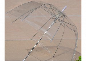 Прозрачный зонт-трость в стиле Ретро