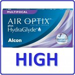 1-мес контактные линзы AIR OPTIX AQUA Plus HydraGlyde MULTIFOCAL 3 линзы HIGH