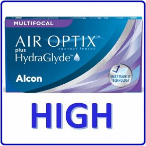 1-мес контактные линзы AIR OPTIX AQUA Plus HydraGlyde MULTIFOCAL 3 линзы HIGH