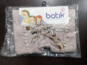 Колготки детские хлопковые с принтом на попе цвет Светло-коричневый меланж