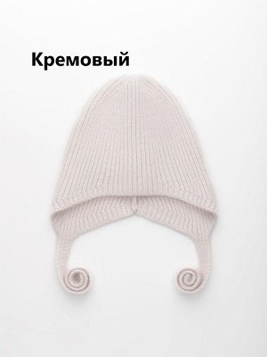 Чепчик взрослый женский одинарный с пухом енота цвет выбирайте при оформлении заказа