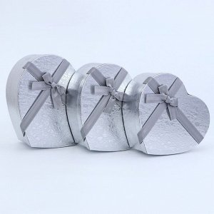 Набор подарочных коробок сердце 3 в 1, 31x27x13.3; 28x25x11.7; 26x23x10.3 см
