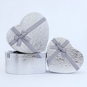 Набор подарочных коробок сердце 3 в 1, 31x27x13.3; 28x25x11.7; 26x23x10.3 см