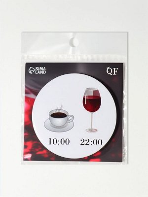 Зеркало карманное «WINE NOT», d = 7,5 см, рисунок МИКС
