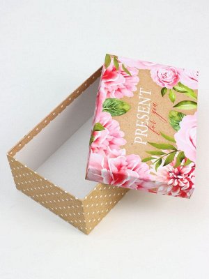 Набор подарочных коробок 10 в 1 Flowers, 32.5x20x12.5 - 12x7x4 см