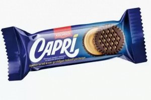 CAPRI Печенье сахарное какао с кремом вкус апельсина 80г.