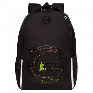 Рюкзак школьный GRIZZLY легкий с жесткой спинкой, двумя отделениями, для мальчика