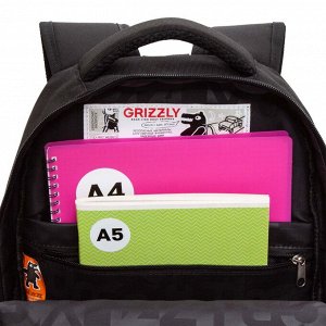 Рюкзак школьный GRIZZLY с карманом для ноутбука 13", анатомической спинкой, для мальчика