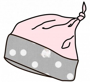 Шапочка в горошик "Милая горошина" для новорожденного (8585)