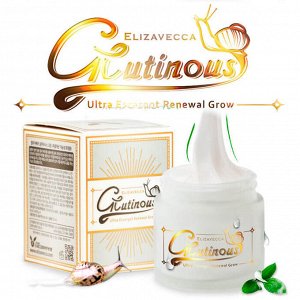 Elizavecca Glutinous Ultra Escargot Renewal Grow cream Регенерирующий крем с муцином улитки