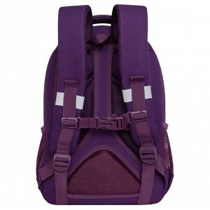 Рюкзак школьный GRIZZLY с карманом для ноутбука 13", анатомической спинкой, для девочки