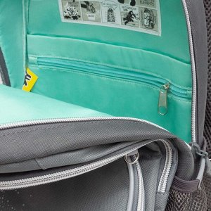 Рюкзак школьный GRIZZLY с карманом для ноутбука 13", анатомической спинкой, для девочки