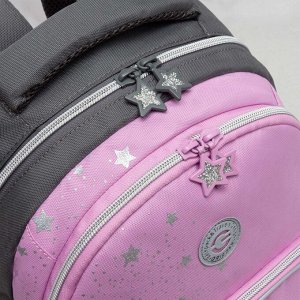 Рюкзак школьный GRIZZLY с карманом для ноутбука 13", анатомической спинкой, для девочки