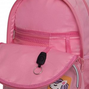 Рюкзак школьный GRIZZLY с карманом для ноутбука 13", анатомической спинкой, для девочки