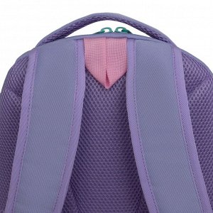 Рюкзак школьный GRIZZLY с карманом для ноутбука 13", жесткой спинкой, двумя отделениями, для девочки