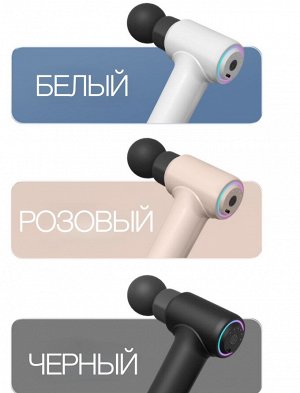 Массажер для тела, шеи, плеч "Пистолет" Fascial Gun Pro с насадками