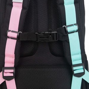Рюкзак школьный GRIZZLY с карманом для ноутбука 13", двумя отделениями, анатомической спинкой, для девочки