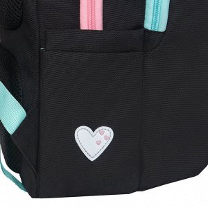 Рюкзак школьный GRIZZLY с карманом для ноутбука 13", двумя отделениями, анатомической спинкой, для девочки
