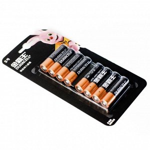 Батарейка алкалиновая Duracell Basic (CH), AA, LR06-8BL, 1.5В, блистер, 8 шт