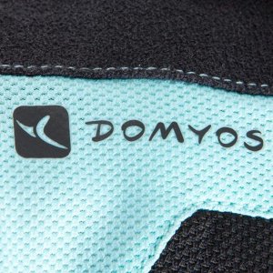 Перчатки тренировочные 500 зеленые для бодибилдинга и силовых упражнений DOMYOS