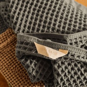 Полотенце вафельное SL HOME: Basic «Олива» 50x90 см, хлопок 100%, оливковый