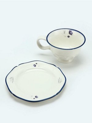Чайная пара Dolce Ceramo. «Прованс», 2 предмета: кружка 280 мл, блюдце d=16 см