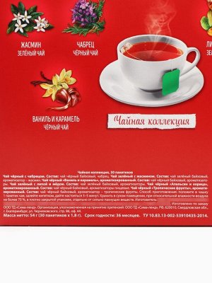 Чай подарочный «Уютных чаепитий», 54 г (30 пакетиков х 1,8 г).