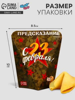 Печенье с предсказанием «С 23 февраля», 1 шт.