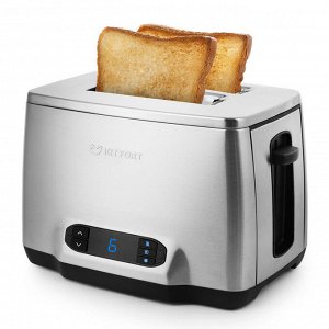 Тостер Современный тостер с LED дисплеем и электронным управлением. Мощность тостера составляет 1250 Вт. Оборудован шестью температурными режимами и двумя автоматическими - подогрев и разморозка. Ёмко