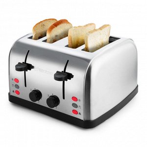 Тостер Вместительный тостер - за раз можно приготовить 4 кусочка хлеба. Управление тостером сдвоенное и независимое. Это очень удобно, если вам нужно приготовить только 2 тоста - два слота, которые ос