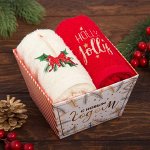 Набор полотенец &quot;Holly Jolly&quot; 30х60 см-2 шт, хлопок 340гр/м2
