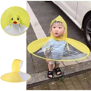 Детский круглый зонтик дождевик