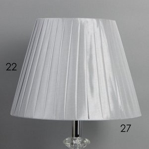 Лампа настольная «Антураж» 1x40 Вт Е27+ LED подсветка 3 Вт хром 28x28x46 см