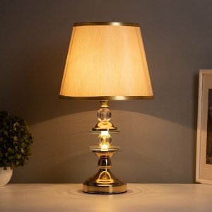 Лампа настольная «Сентенция» 1x40 Вт Е27+ LED подсветка 3 Вт золото 25x25x45 см