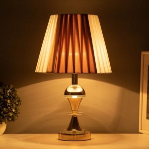 Лампа настольная «Стиль» 1x40 Вт Е27+ LED подсветка 3 Вт золото 28x28x46 см