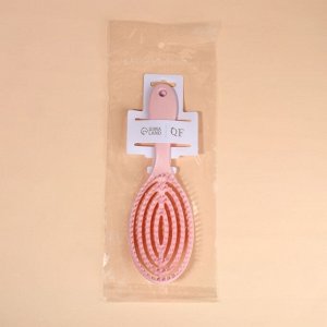 Расчёска массажная, для сушки волос, 7,5 ? 23,5 см, цвет розовый