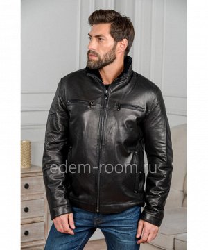 Дубленка - куртка черного цветаАртикул: IG-402-C