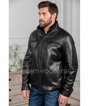 Дубленка - куртка черного цветаАртикул: IG-402-C