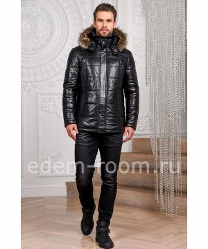 Мужская кожаная куртка для зимыАртикул: C-52804-EN