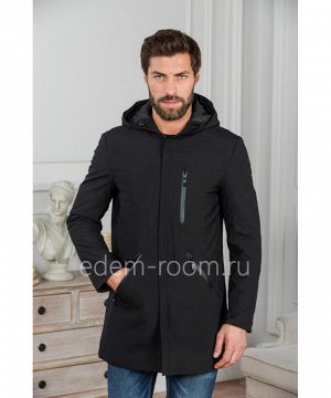 Чёрная мужская куртка с капюшономАртикул: R-898015-2-CH