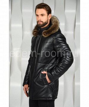 Зимняя мужская куртка с меховым капюшономАртикул: I-13394-EN