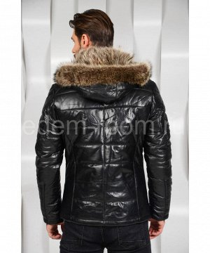 Зимняя мужская кожаная куртка с мехомАртикул: C-8203-EN