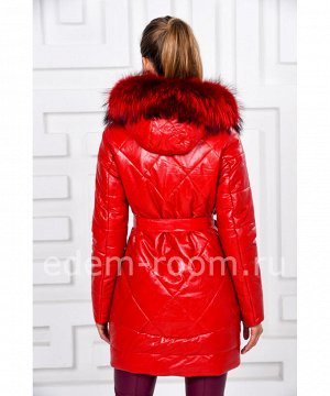 Зимняя куртка из эко-кожиАртикул: RS-1788-RD