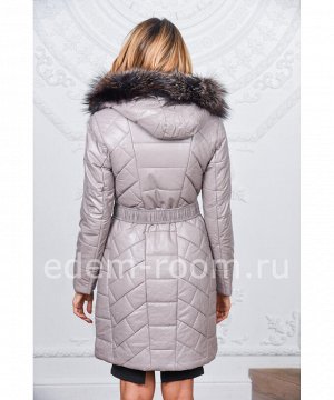 Женское пальто из искусственной кожи для зимыАртикул: R-520-SR
