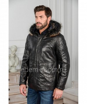 Зимняя куртка из кожи на ThinsulateАртикул: W-8010-2-L