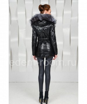 Зимняя куртка из эко-кожиАртикул: RS-1386-1-CH